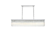 Harlow 49" 6-Light Chandelier in Chrome And Clear