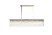 Harlow 49" 6-Light Chandelier in Satin Gold And Clear