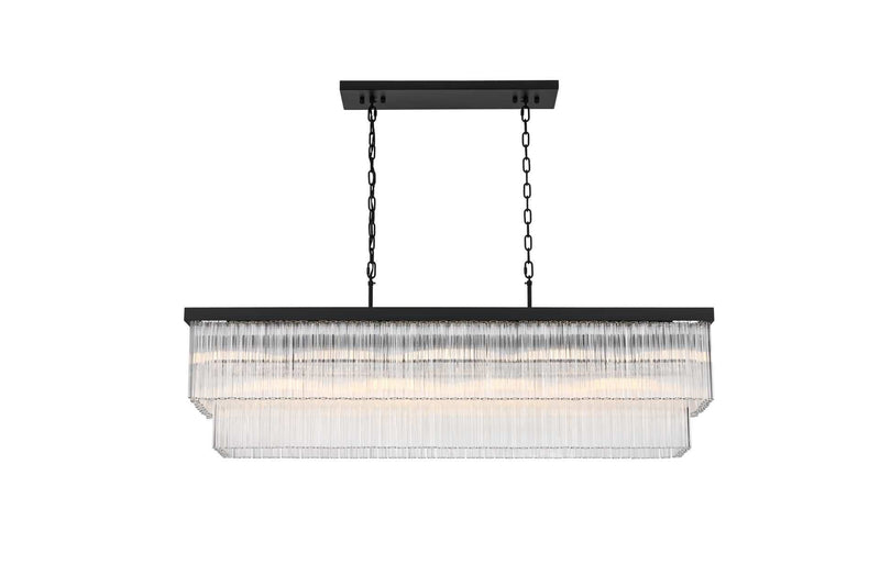 Harlow 53" 9-Light Chandelier in Black