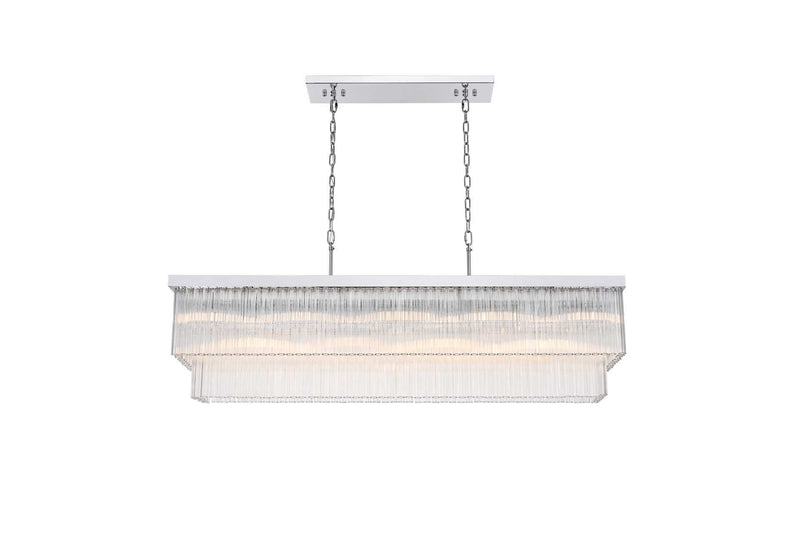 Harlow 53" 9-Light Chandelier in Chrome