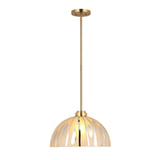 Chroman Empire 16" Dome Pendant in Satin Gold