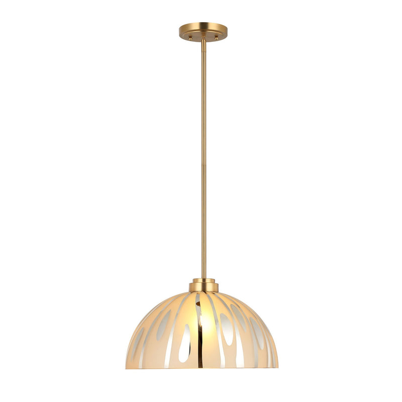 Chroman Empire 16" Dome Pendant in Satin Gold