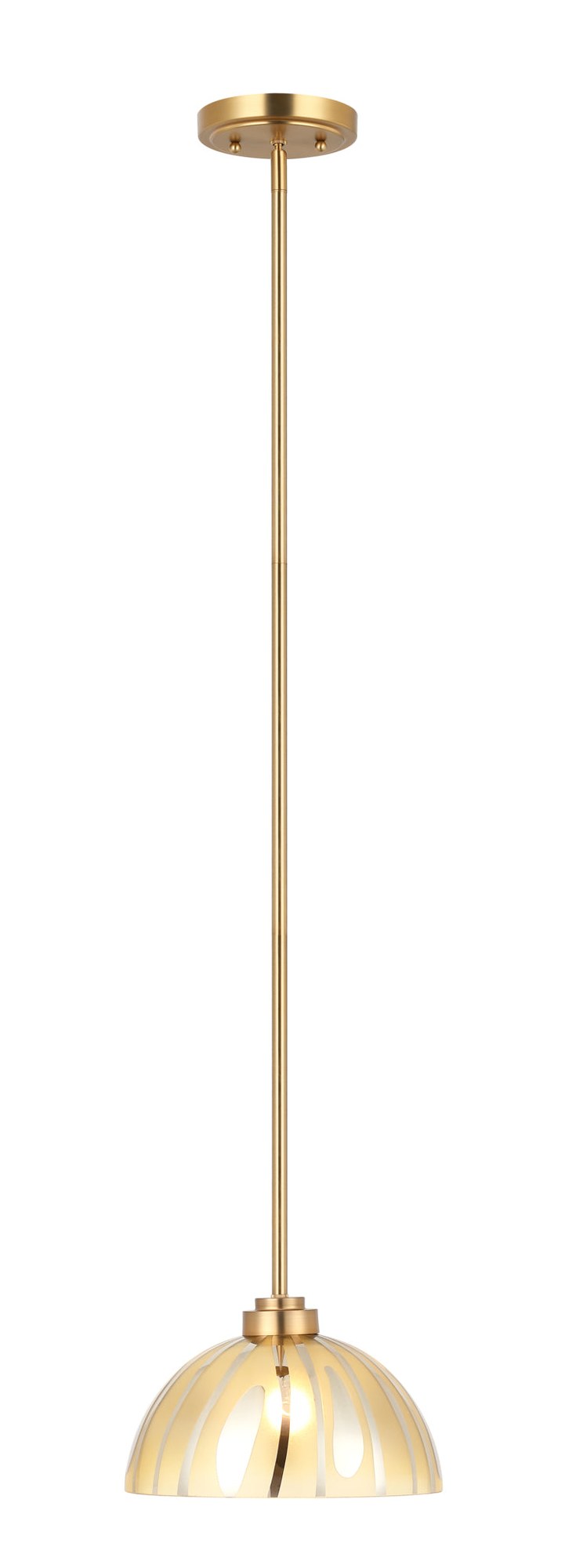 Chroman Empire 10" Dome Pendant in Satin Gold