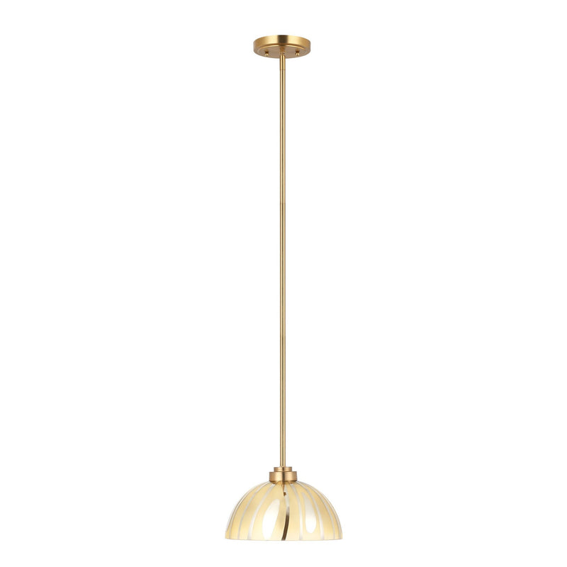 Chroman Empire 10" Dome Pendant in Satin Gold