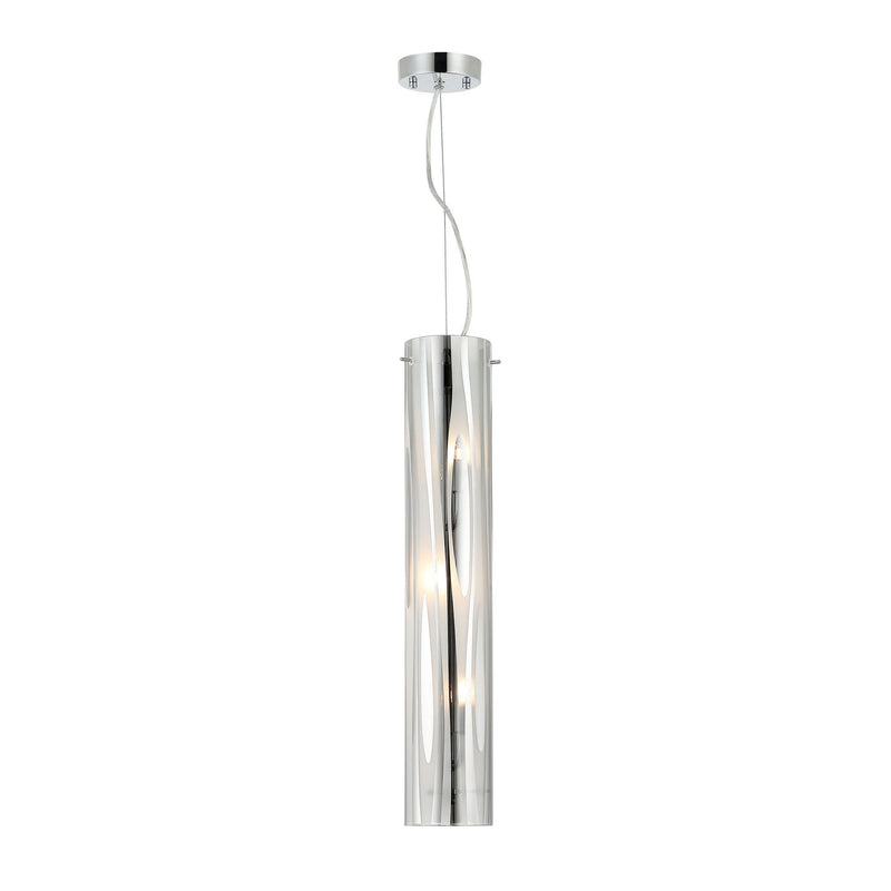 Chroman Empire 3-Light 4.3" Cylinder Pendant in Chrome
