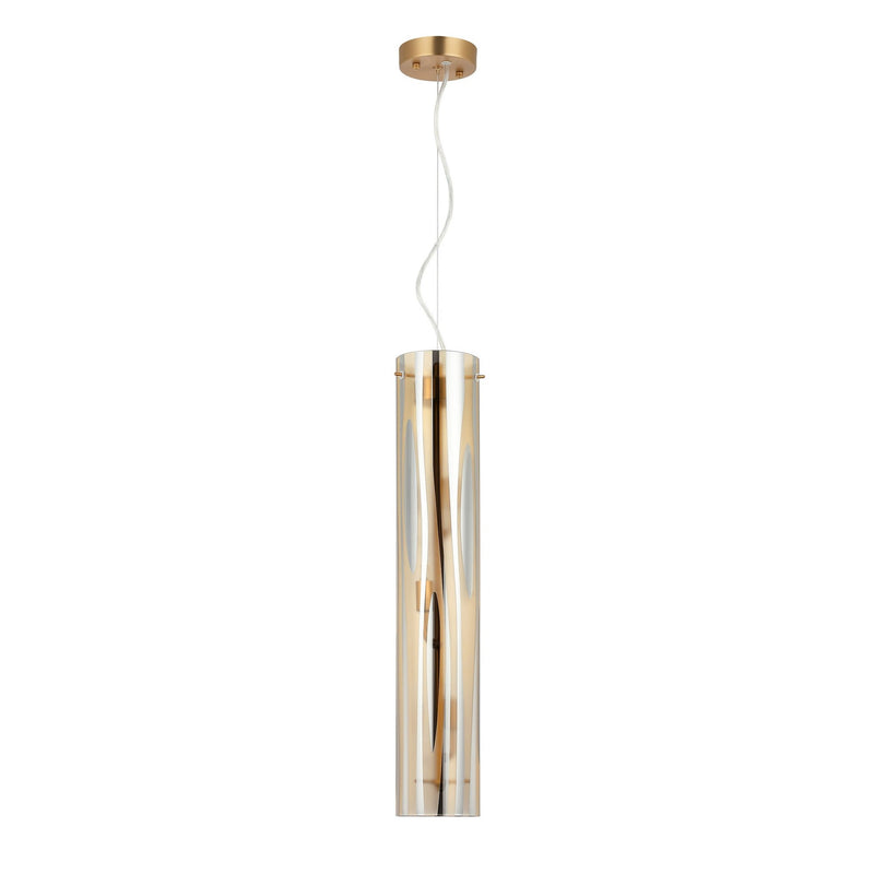 Chroman Empire 3-Light 4.3" Cylinder Pendant in Satin Gold