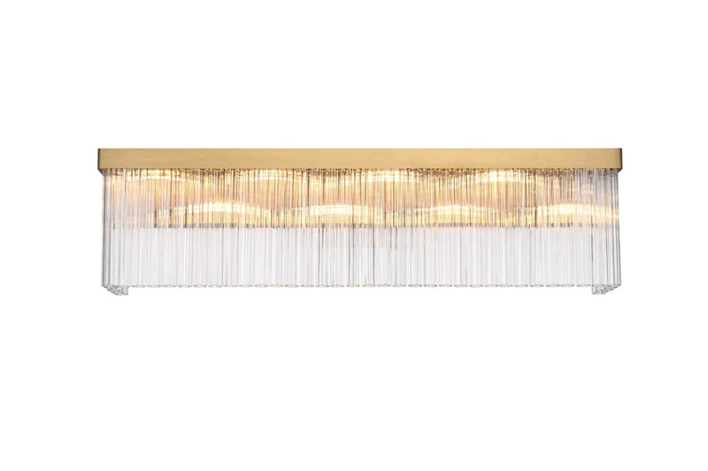 Harlow 34" 8-Light Wall Sconce in Satin Gold