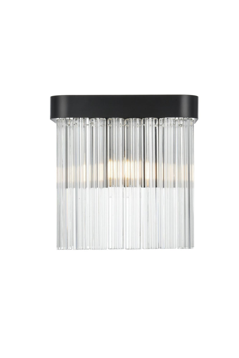 Harlow Wall Sconce in Black And Clear