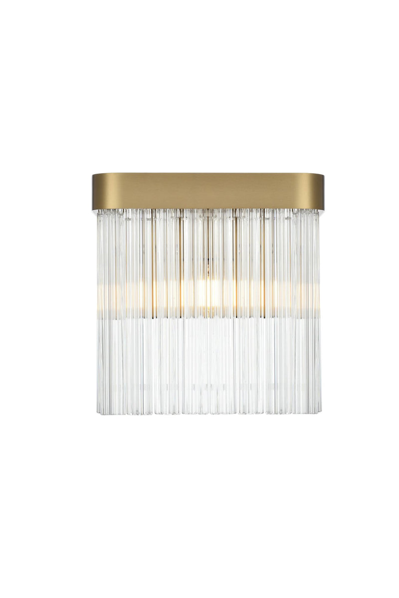 Harlow Wall Sconce in Satin Gold And Clear