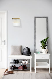 Harlow Wall Sconce in Satin Gold And Clear