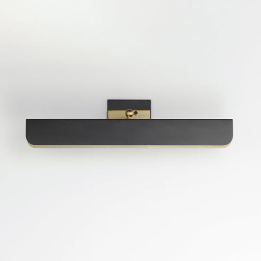 Miles 24" Articulating LED Picture Light in Black / Natural Aged Brass