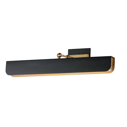 Miles 24" Articulating LED Picture Light in Black / Natural Aged Brass