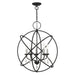 Aria Five Light Chandelier in Black