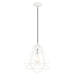 Geometric One Light Pendant in Shiny White