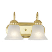 Rivera 2-Light Bath Vanity Light in Polished Brass