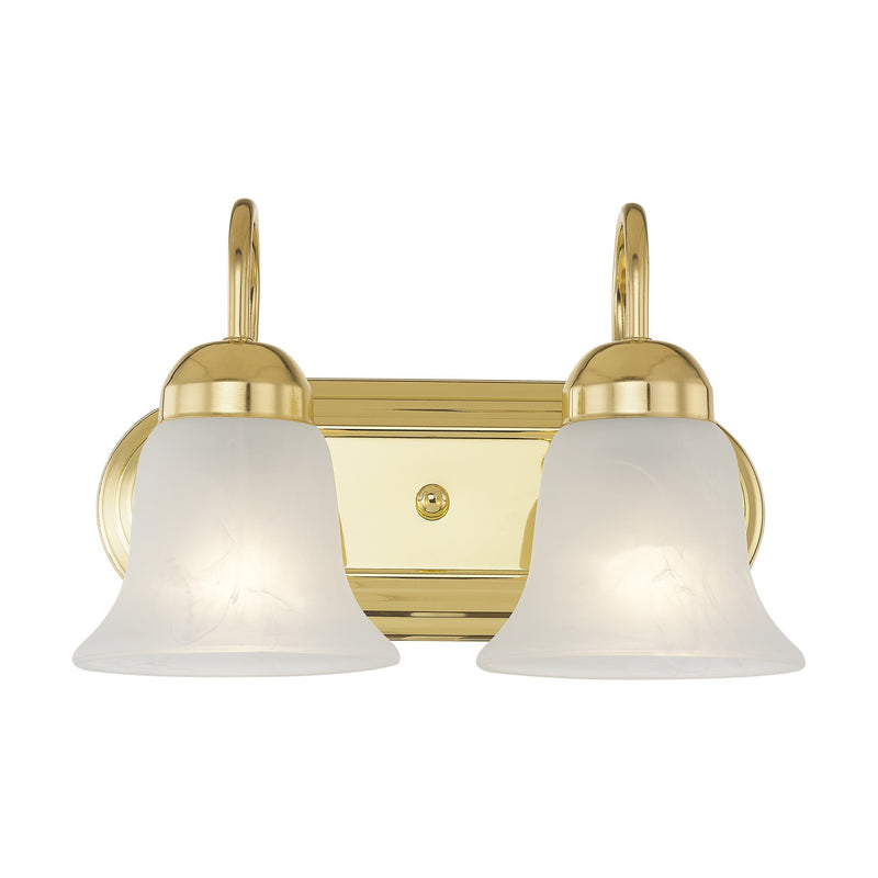 Rivera 2-Light Bath Vanity Light in Polished Brass
