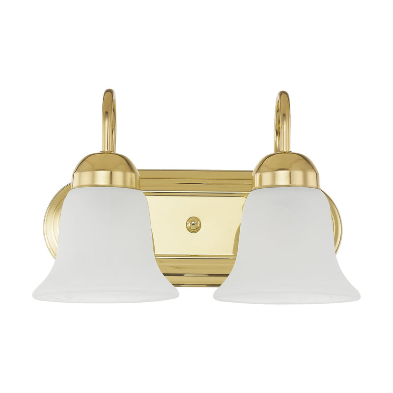 Rivera 2-Light Bath Vanity Light in Polished Brass