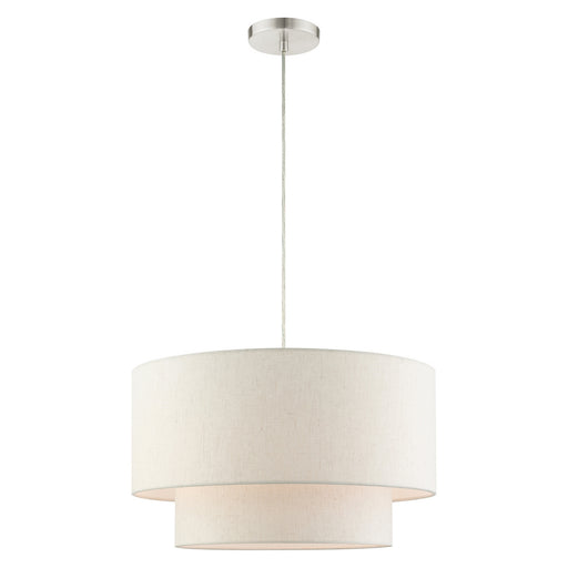 Meadow Three Light Pendant in Brushed Nickel