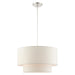 Meadow Three Light Pendant in Brushed Nickel