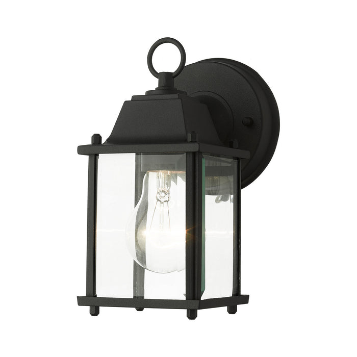 Hamilton One Light Outdoor Wall Lantern in Textured Black