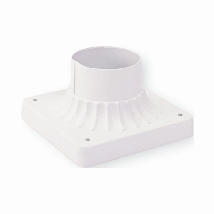 Outdoor Accessories Pier Mount Adapter in Textured White