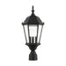 Hamilton Three Light Outdoor Post Top Lantern in Textured Black