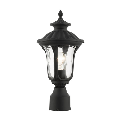 Oxford One Light Outdoor Post Top Lantern in Textured Black