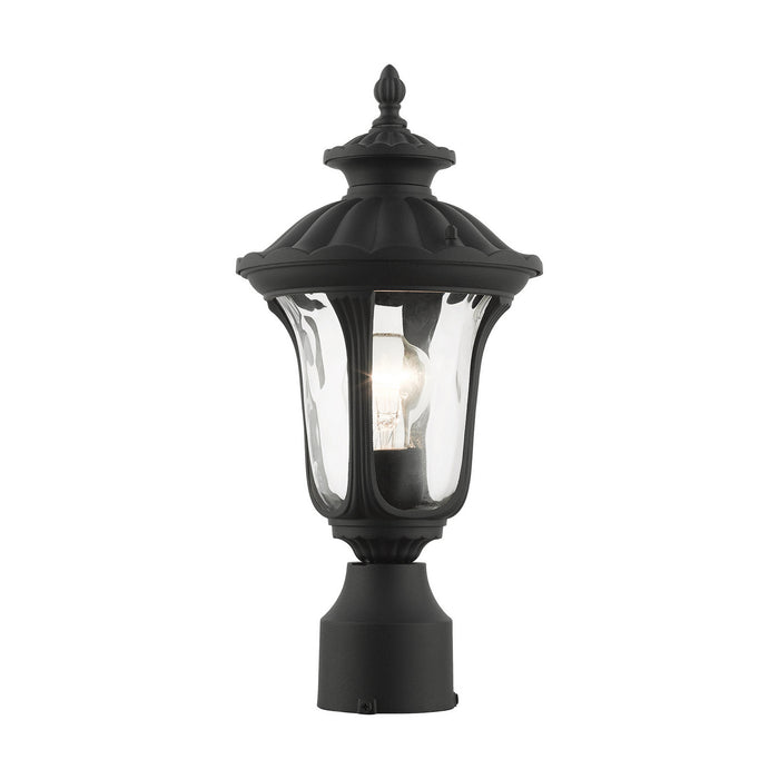 Oxford One Light Outdoor Post Top Lantern in Textured Black