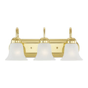 Rivera 3-Light 18" Bath Vanity Light in Polished Brass