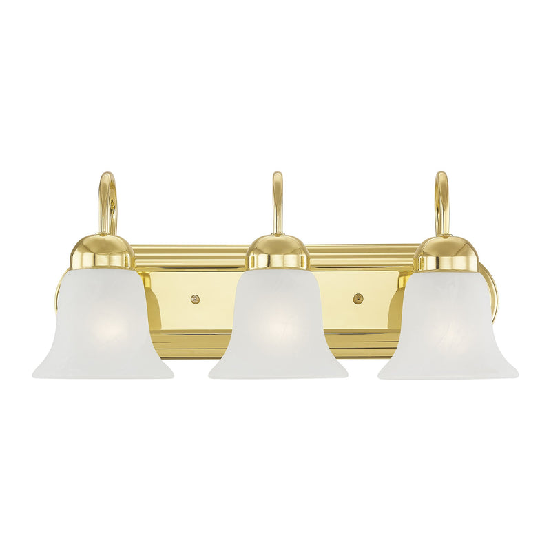 Rivera 3-Light 18" Bath Vanity Light in Polished Brass