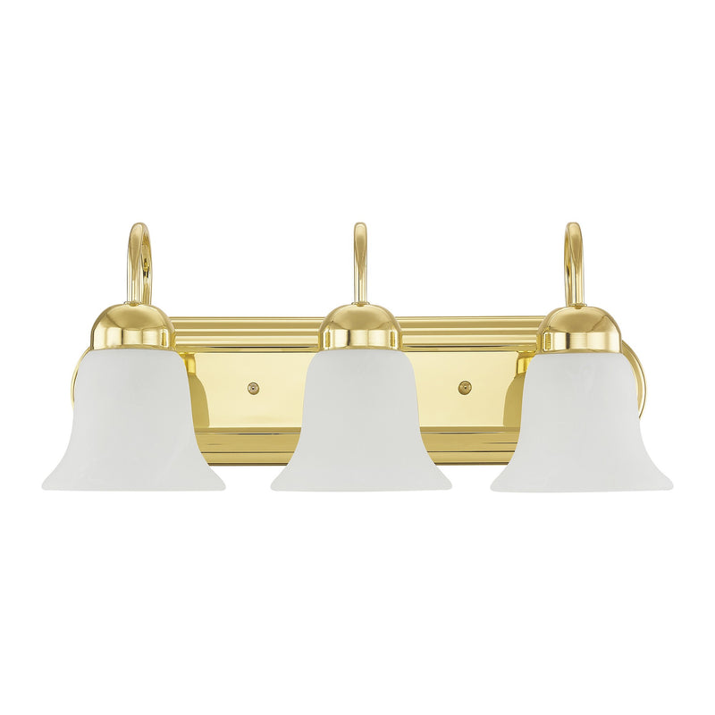 Rivera 3-Light 18" Bath Vanity Light in Polished Brass