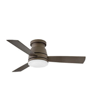 Trey 44" Outdoor Smart Ceiling Fan with Light in Metallic Matte Bronze