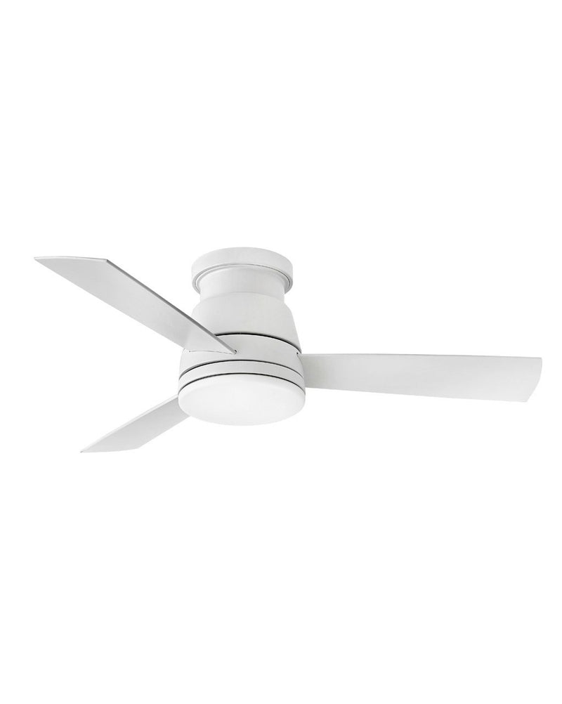 Trey 44" Outdoor Smart Ceiling Fan with Light in Matte White