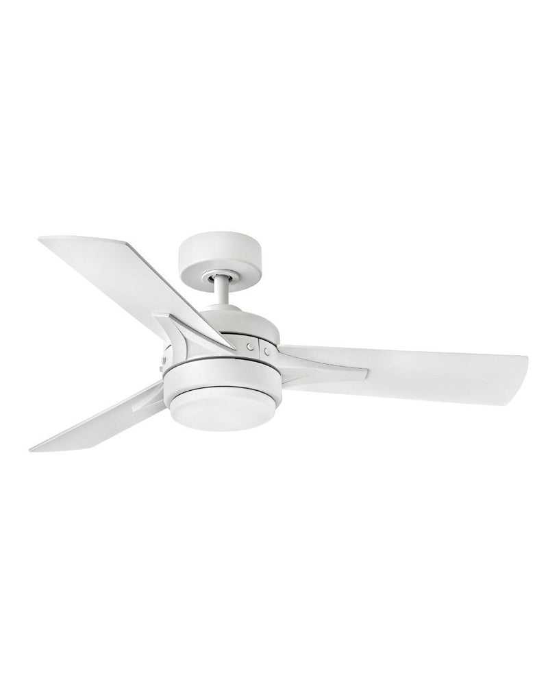 Ventus 44" Ceiling Fan with Light in Matte White / Matte White/weathered Wood