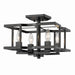 Four Light Semi-Flush Mount in Matte Black