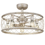 Dury 5-Light Fandelier in Century Silver Leaf