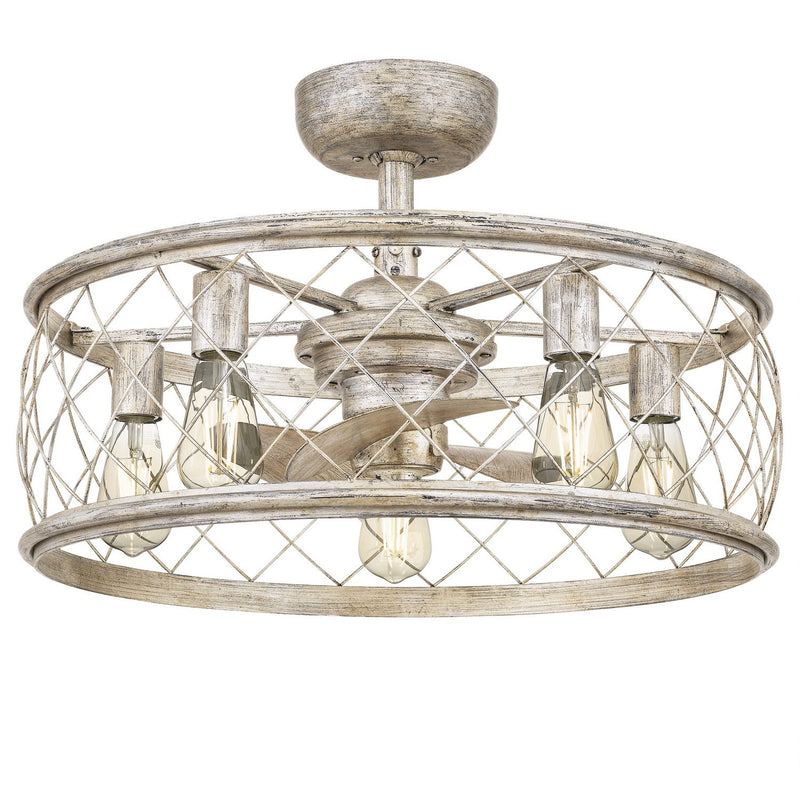 Dury 5-Light Fandelier in Century Silver Leaf
