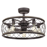Dury 5-Light Fandelier in Palladian Bronze