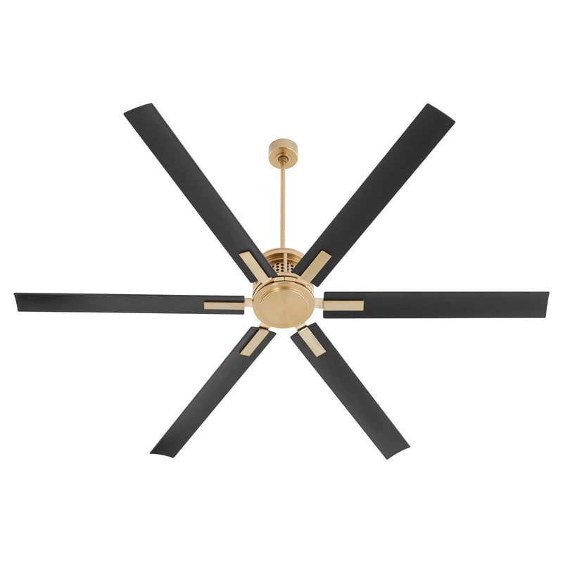 Zeus 80" 6-Blade Ceiling Fan in Aged Brass