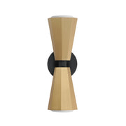 Rizzo 2 Light Wall Sconce in Black / Antique Brass