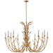 Silva 12 Light Chandelier in Antique Gold Leaf