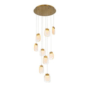 Paget 9-Light 20" Multi-Drop Pendant in Matte Gold