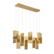 Coburg 9-Light 42" Linear Pendant in Brushed Gold