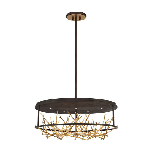 Aerie 7-Light 30.5" Pendant in Gold-Black Mix