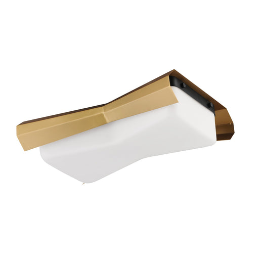 Rizzo 2 Light Flush Mount in Black / Antique Brass