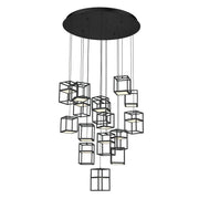 Ferro 16-Light 32" Multi-Drop Pendant in Matte Black