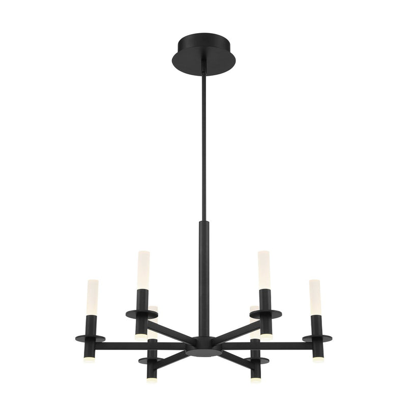 Torna 6-Light 27.5" LED Chandelier in Matte Black