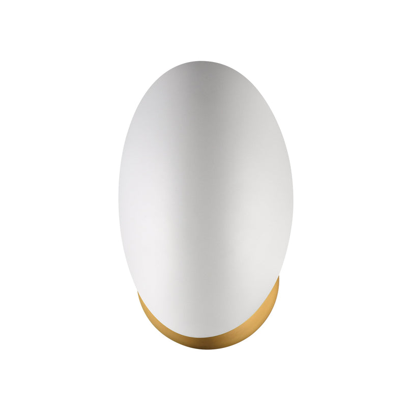 Maris Wall Sconce in White / Natural Aged Brass