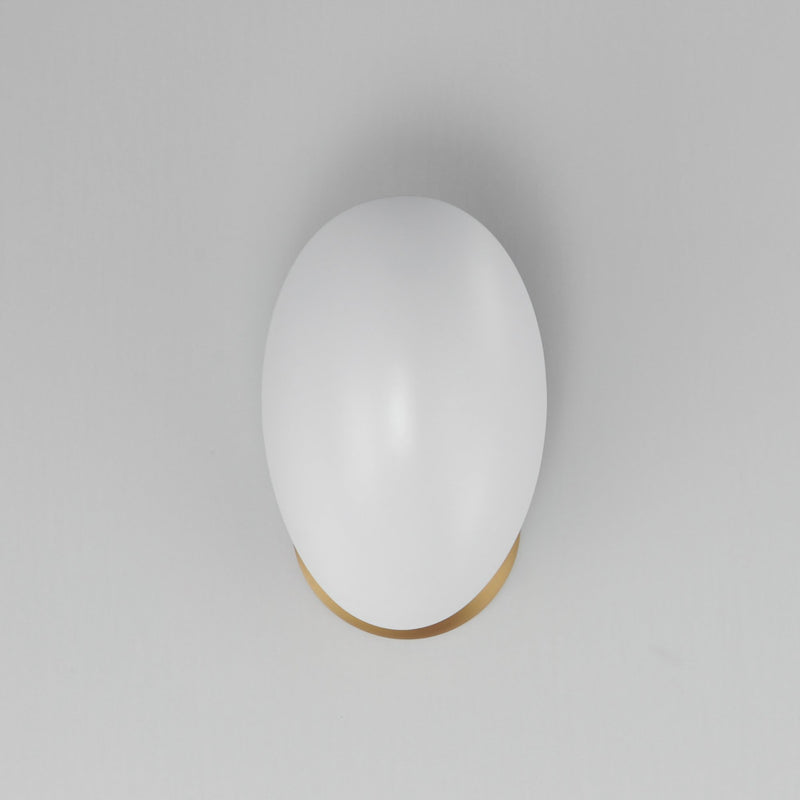 Maris Wall Sconce in White / Natural Aged Brass