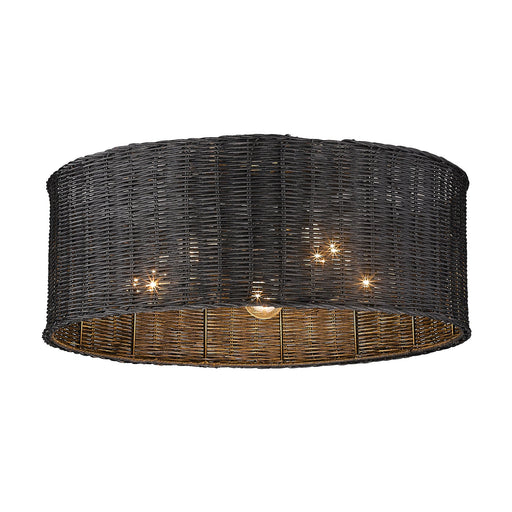 Erma 5-Light Flush Mount in Matte Black